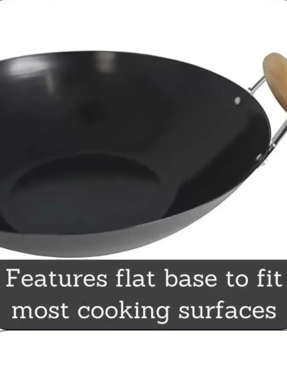 IMUSA 14” Light Cast Iron Wok w Double Handles
